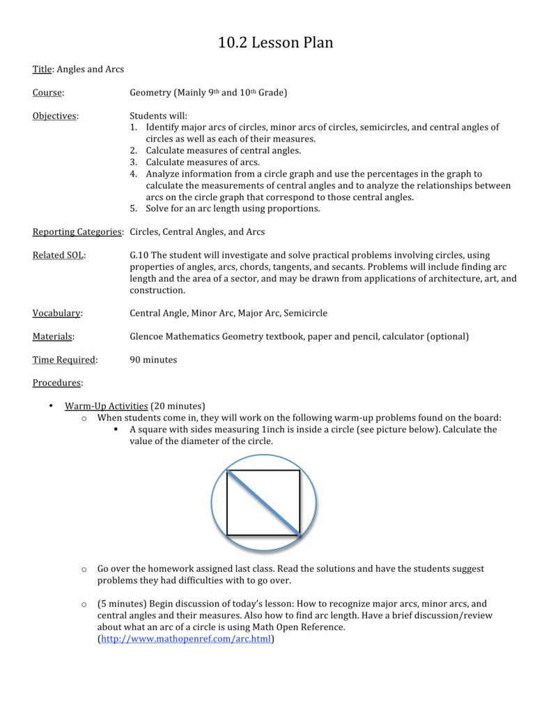 10.2 Lesson Plan