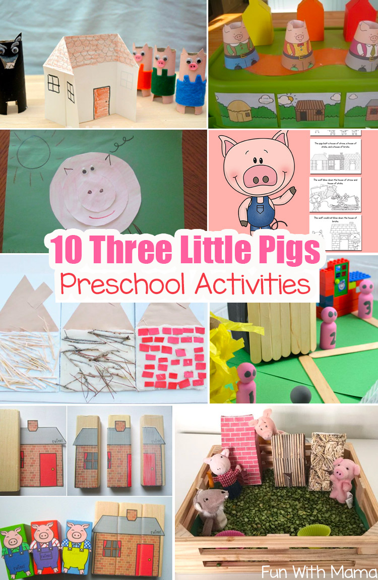 10 Three Little Pigs Preschool Activities - Fun With Mama