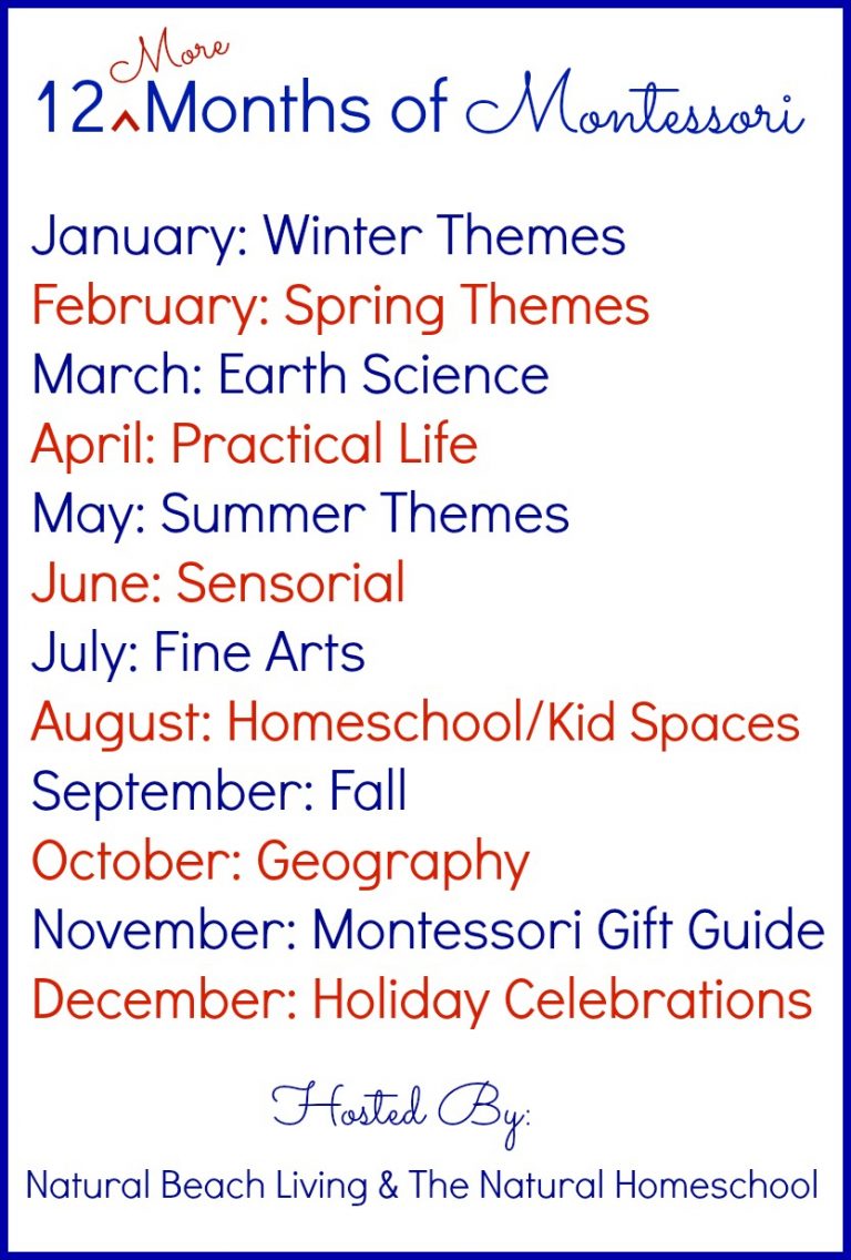 12 Months Of The Best Montessori Activities For Preschool - Lesson ...