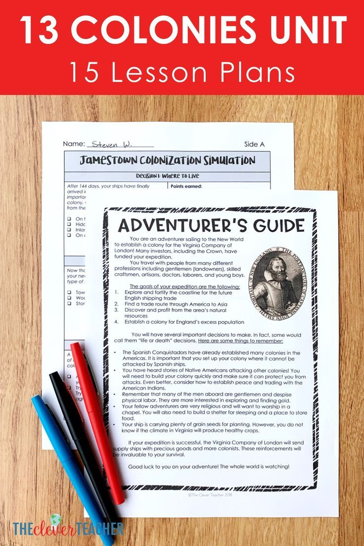 13 Colonies: 3 Week Interactive Unit For Grades 5-8 | 5Th