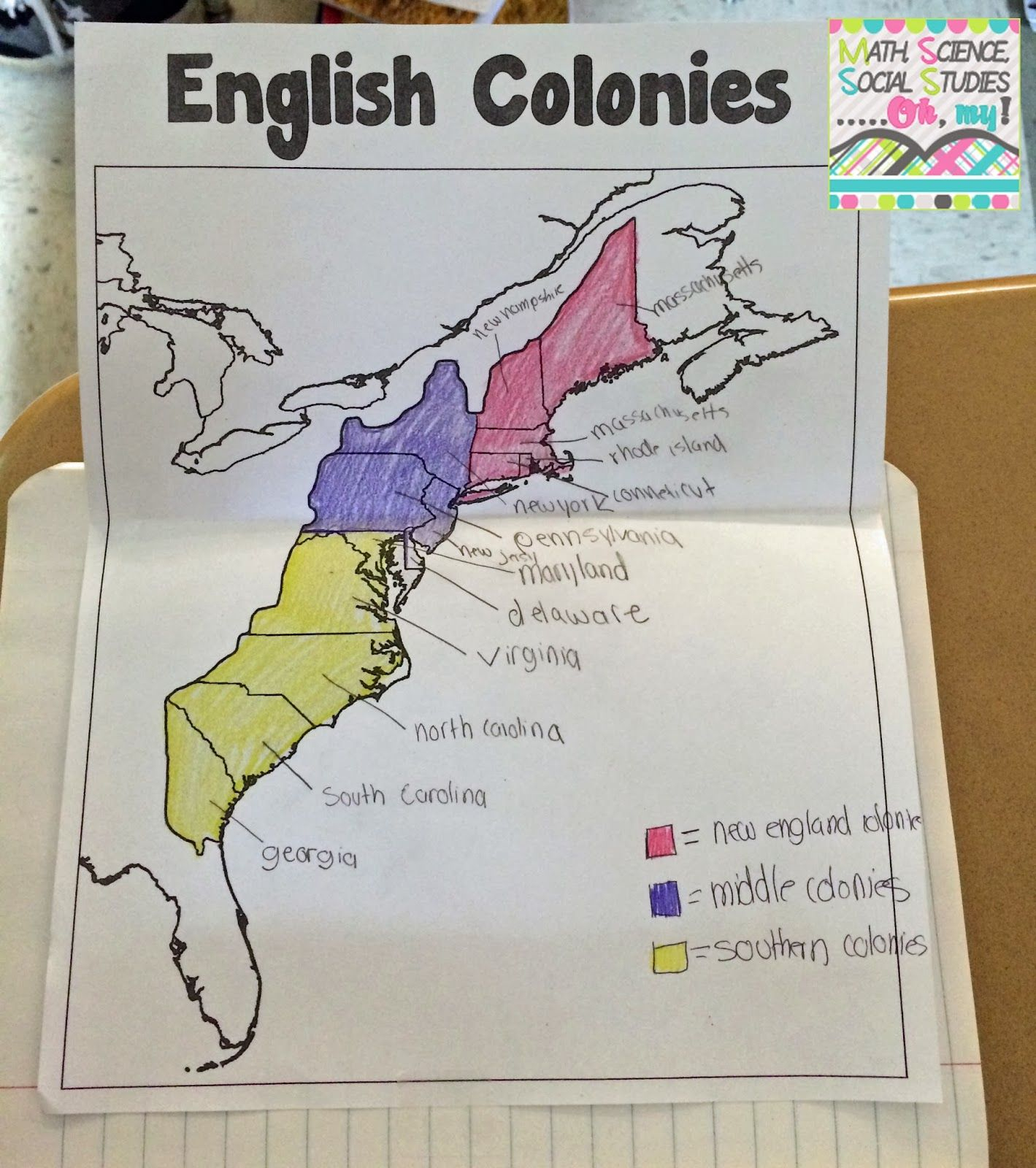 13 English Colonies Interactive Notebook Inb | Social
