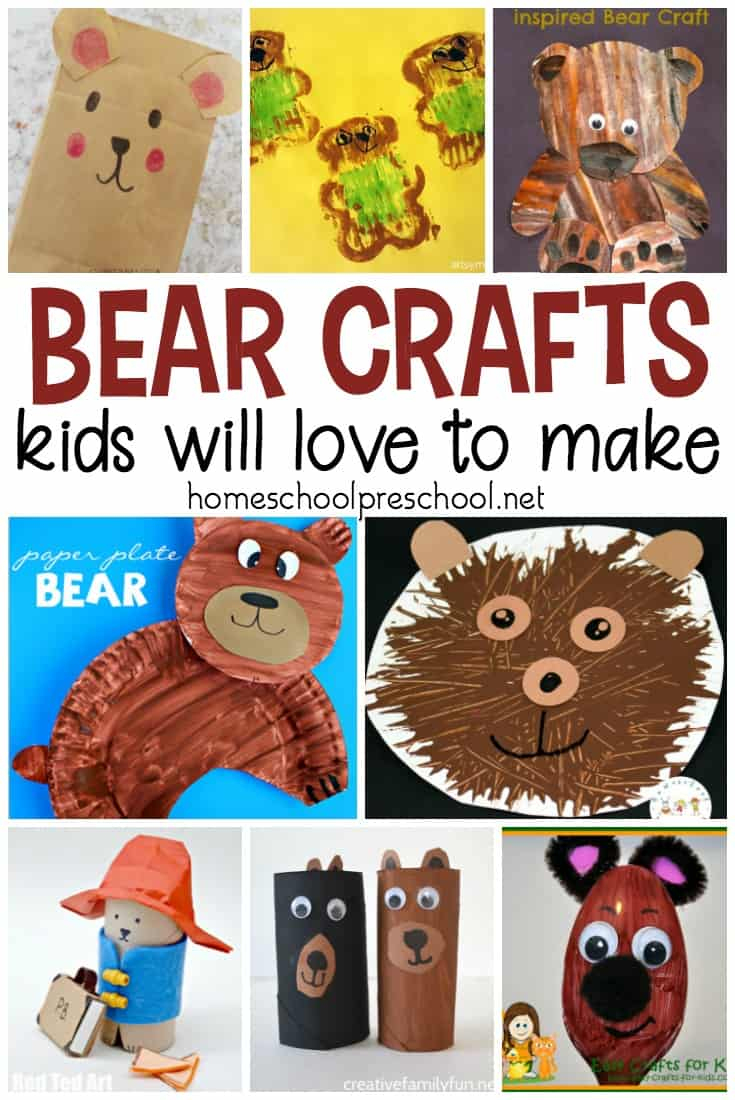 19 Simple Bear Crafts For Kindergarten And Preschool