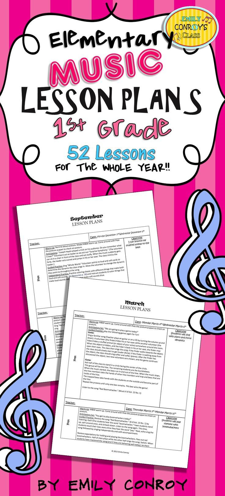 1St Grade Music Lesson Plans (Set #1) | Elementary Music