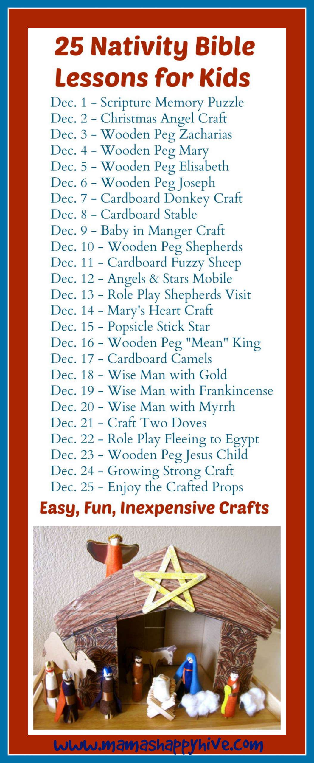 25 Hands-On Nativity Lessons For Kids - Mama&amp;#039;s Happy Hive