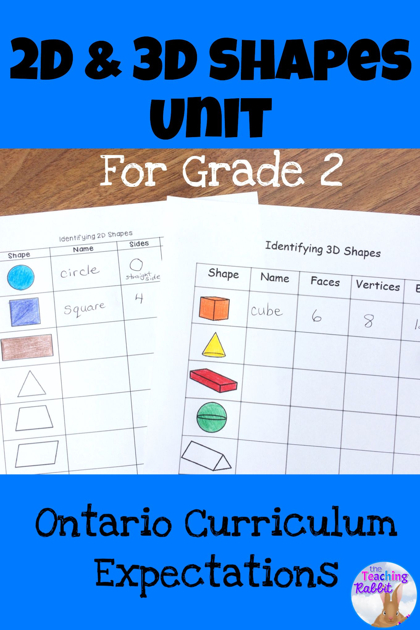 2D &amp;amp; 3D Shapes Unit (Grade 2) | Ontario Curriculum, 2Nd