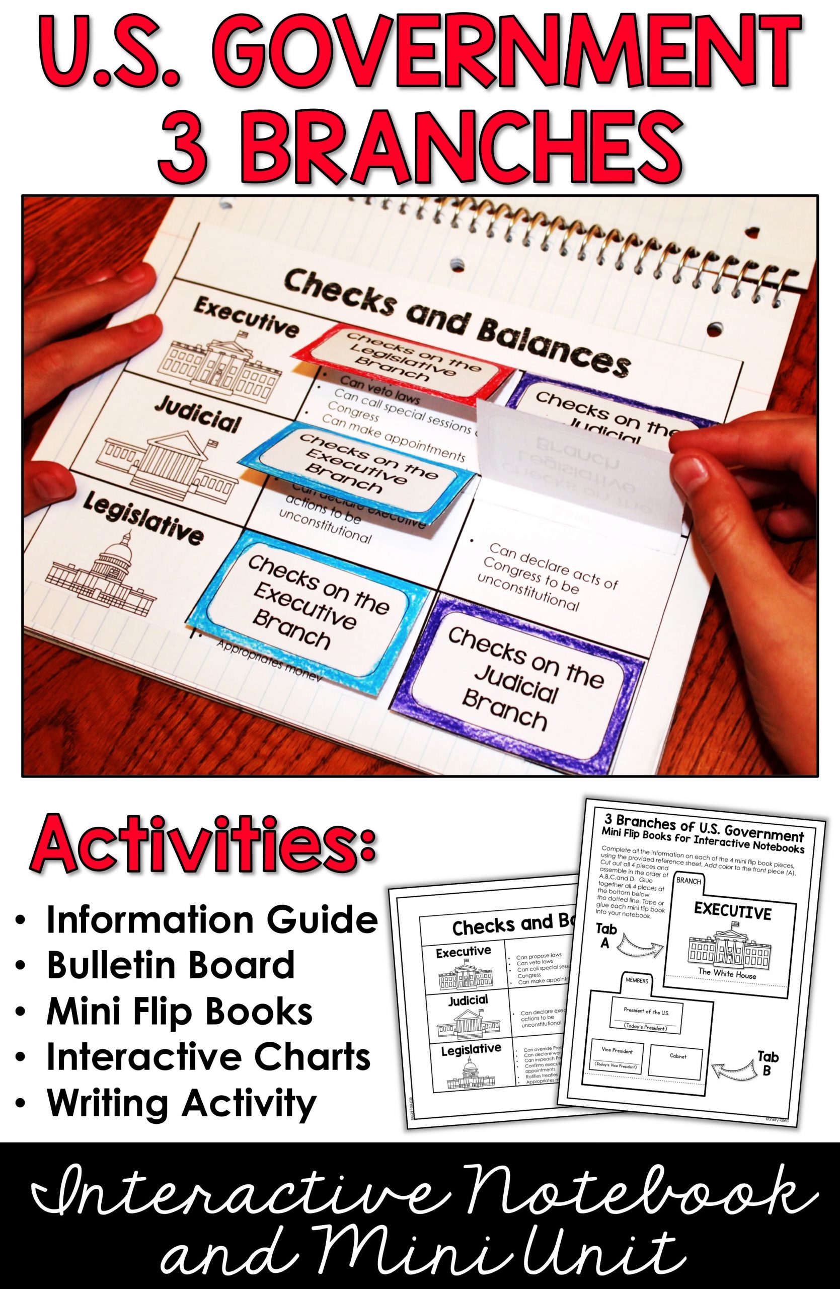 3 Branches Of Government Activities And Mini Unit | 4Th