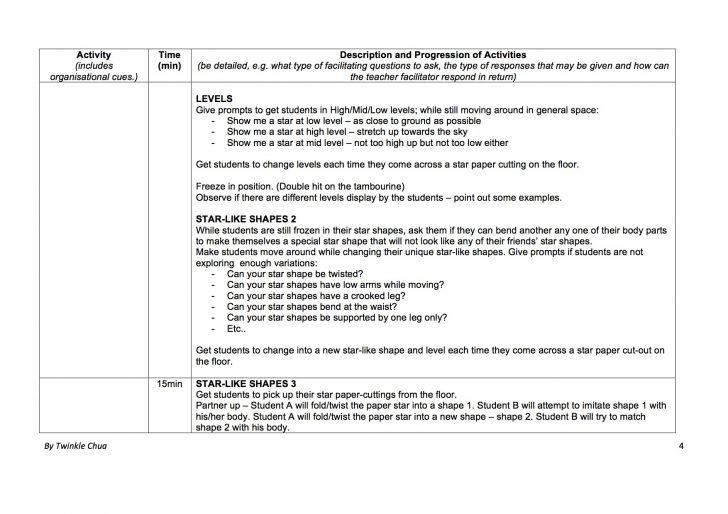 Sample Ribbion Dance Lesson Plan Dance Lesson Plans - Lesson Plans Learning
