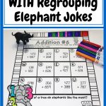 3 Digit Addition With Regrouping Practice With Elephant