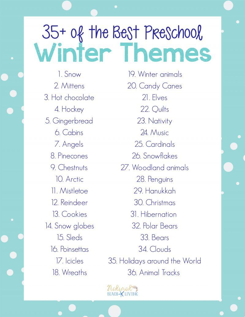 35+ Winter Preschool Themes And Lesson Plans | Lesson Plans