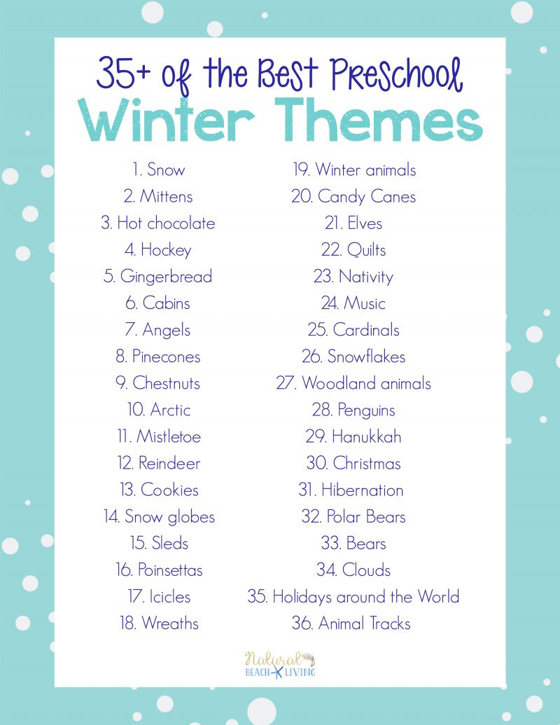 35+ Winter Preschool Themes And Lesson Plans - Natural Beach