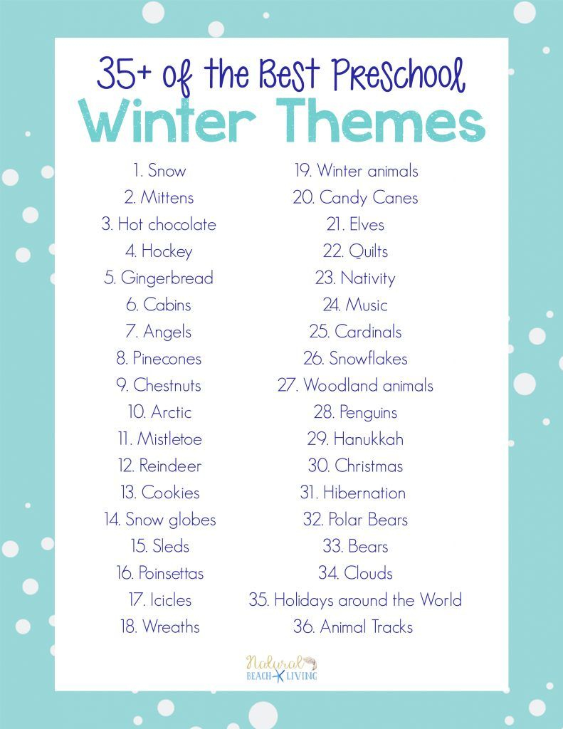 35+ Winter Preschool Themes And Lesson Plans | Preschool