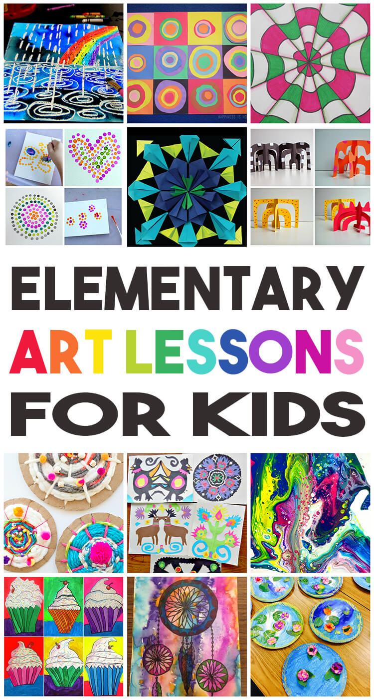 36 Elementary Art Lessons For Kids - Happiness Is Homemade