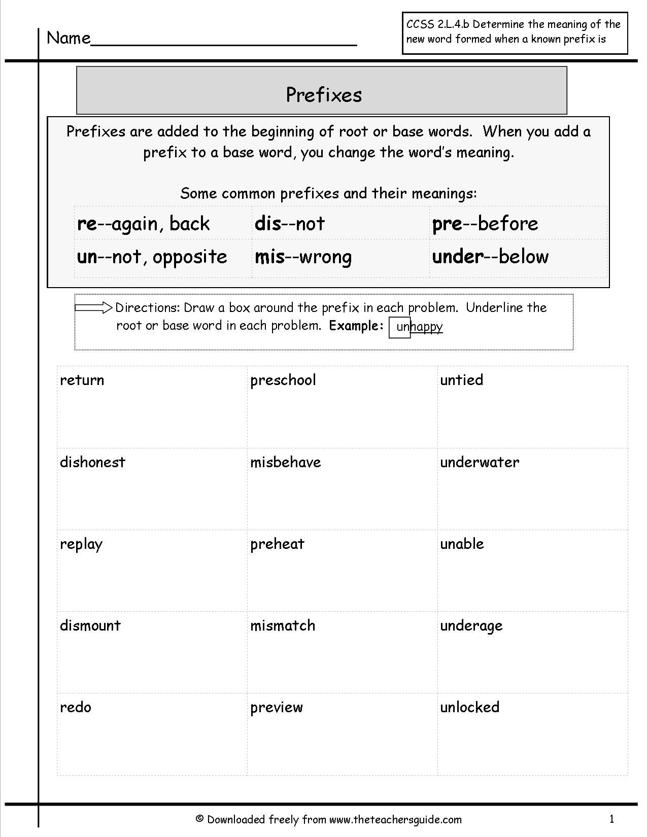 36 Stunning Prefix And Suffix Worksheets Ideas | Prefixes