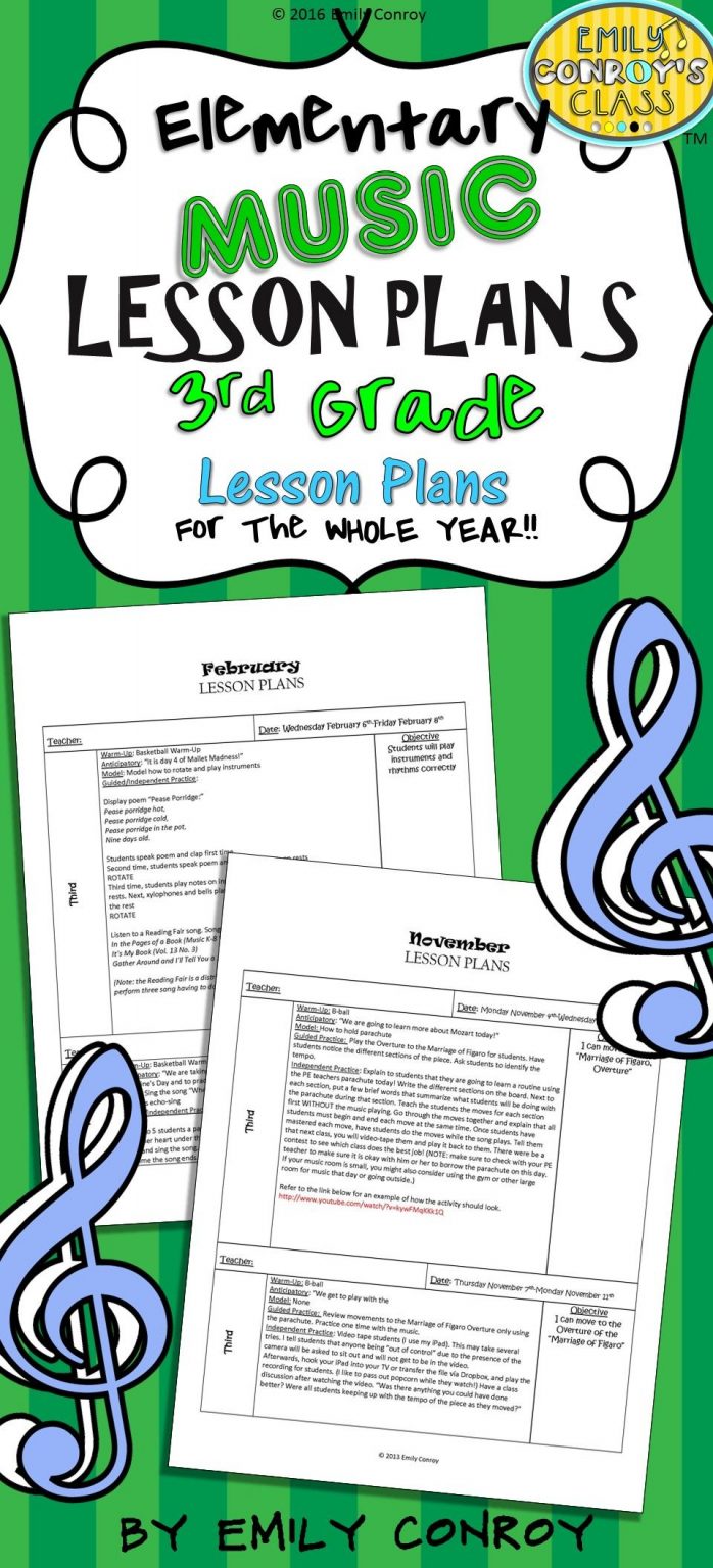 3Rd Grade Music Lesson Plans (Set #1) | Elementary Music - Lesson Plans ...