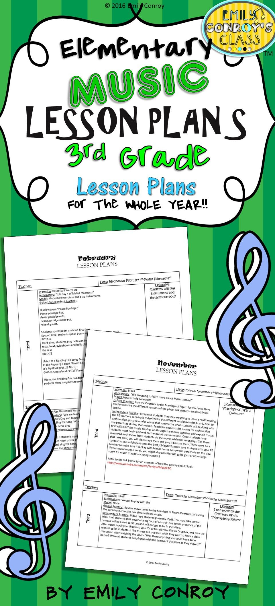 3Rd Grade Music Lesson Plans (Set #1) | Elementary Music