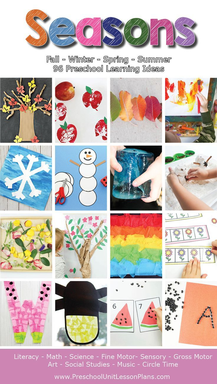 4 Seasons Pack Of Preschool Lesson Plans! Spring, Summer