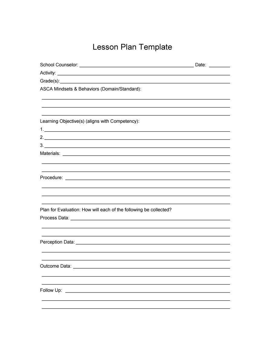 44 Free Lesson Plan Templates [Common Core, Preschool