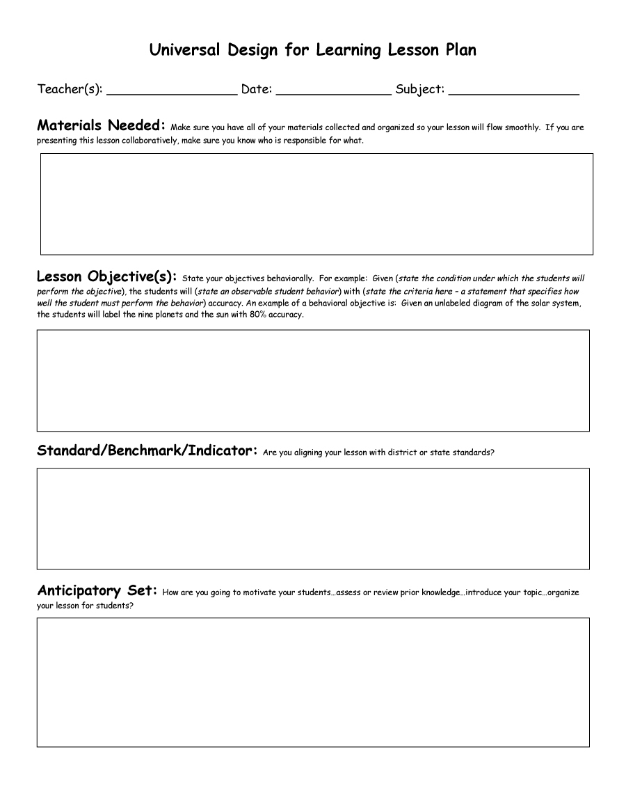 44 Free Lesson Plan Templates [Common Core, Preschool, Weekly]