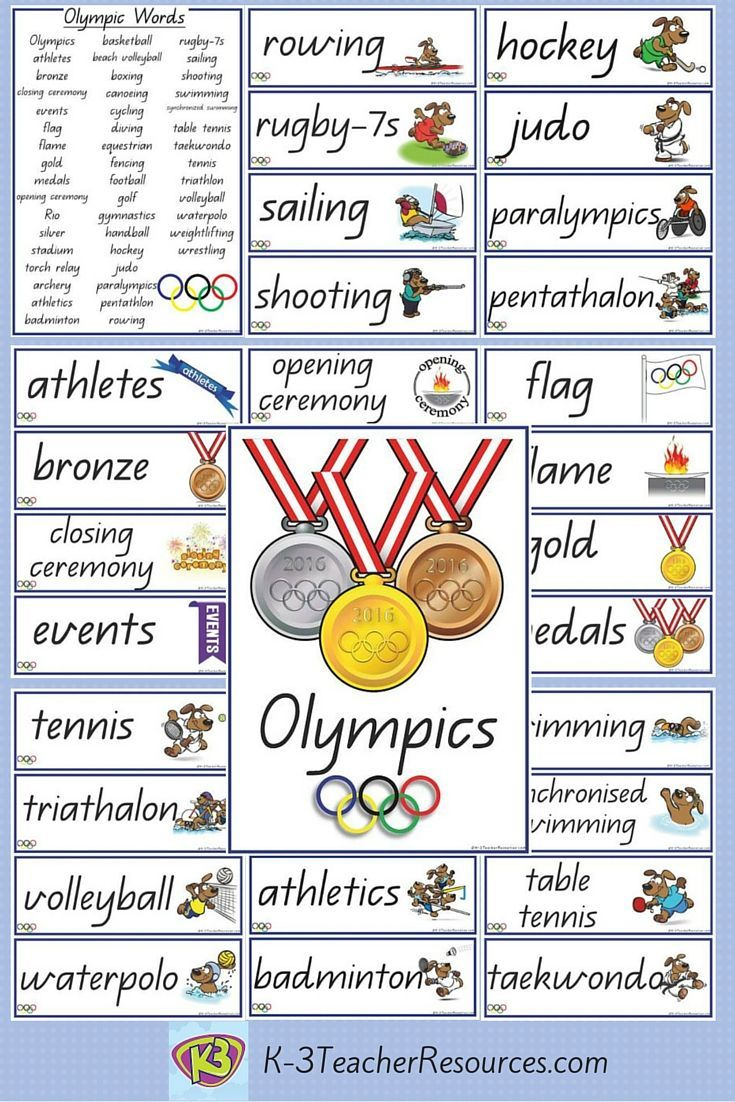 47 Olympic Games Vocabulary Words | Vocabulary Words
