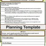 4Th Grade Ela Common Core Checklist   Lesson Planning Form