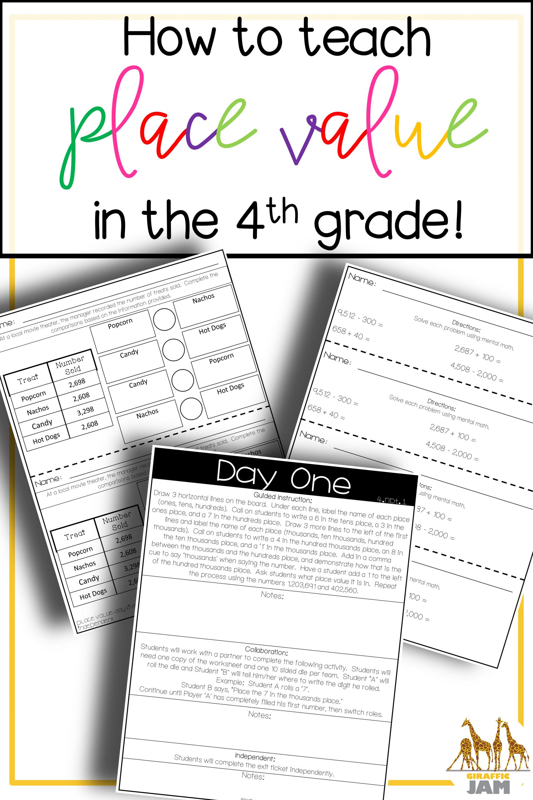 4Th Grade Math Place Value Lesson Plans | Math Lesson Plans