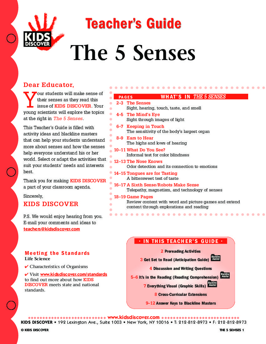esl lesson 5 senses