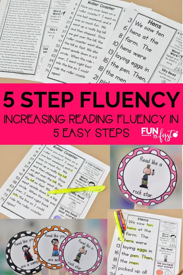 5 Step Fluency - Making Reading Fluency Fun | Increase