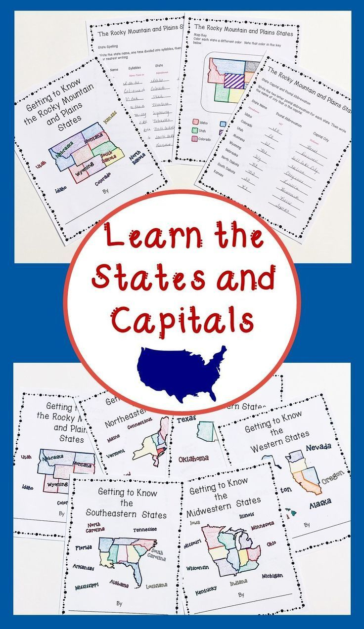 50 States And Capitals Lessons And Activities | States And