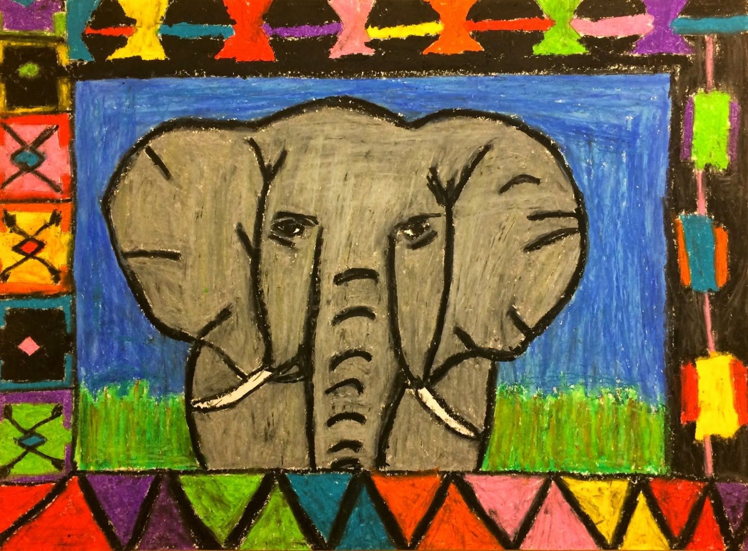 5th-grade-african-animals-african-art-projects-elementary-lesson