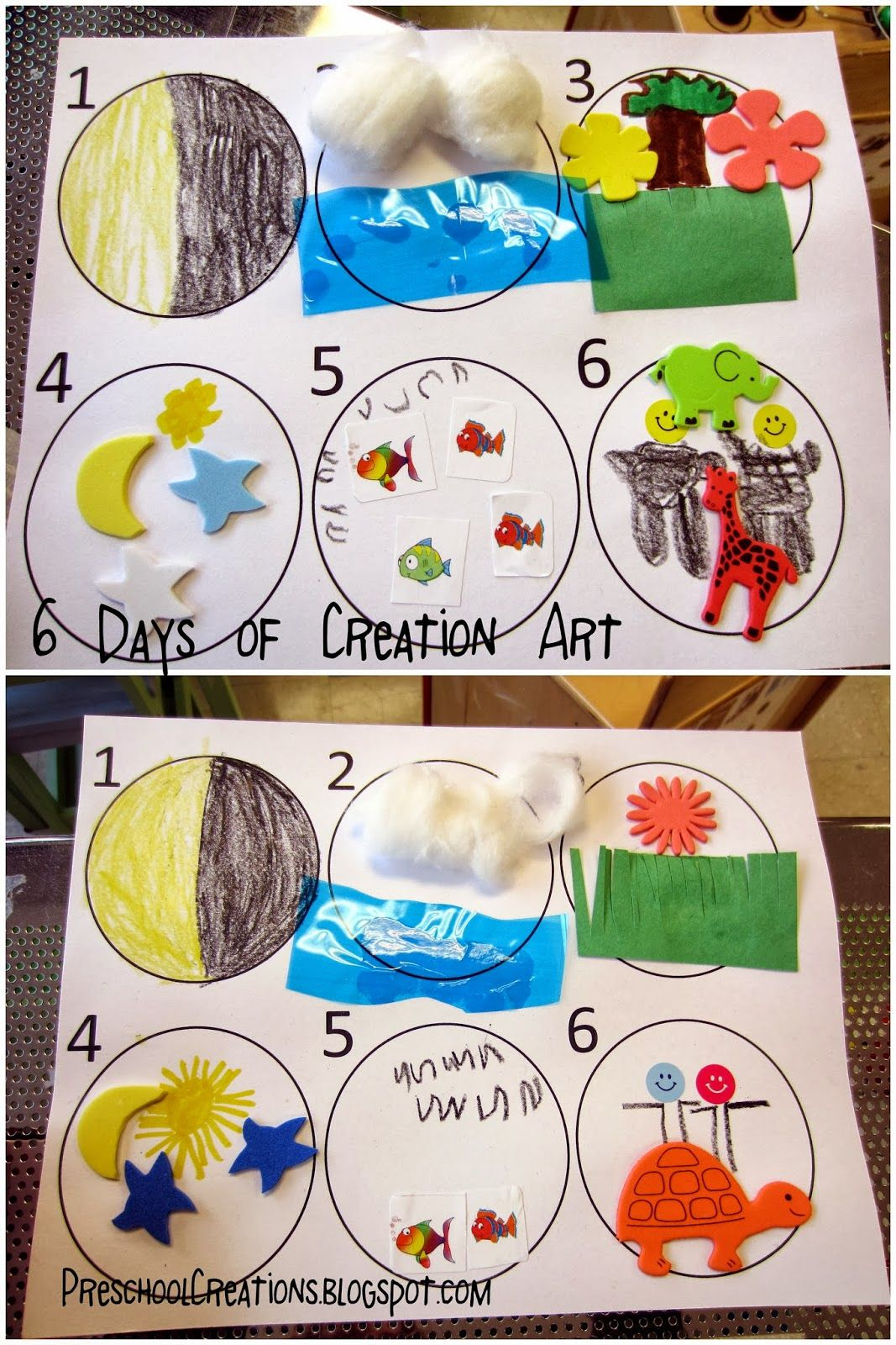 6 Days Of Creation Activities | Bible Crafts For Kids, Bible