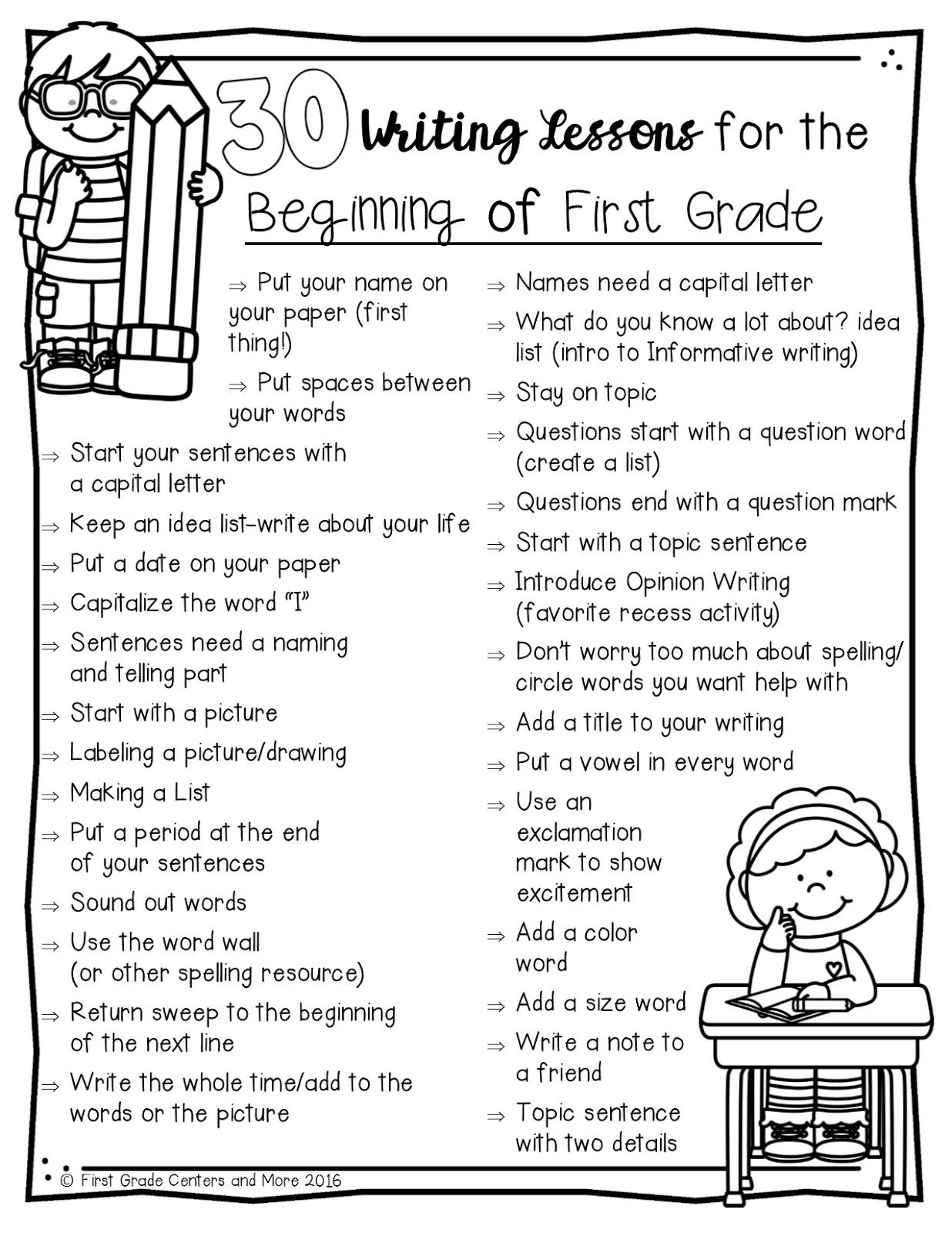6 Tips For Teaching First Grade Writing | First Grade
