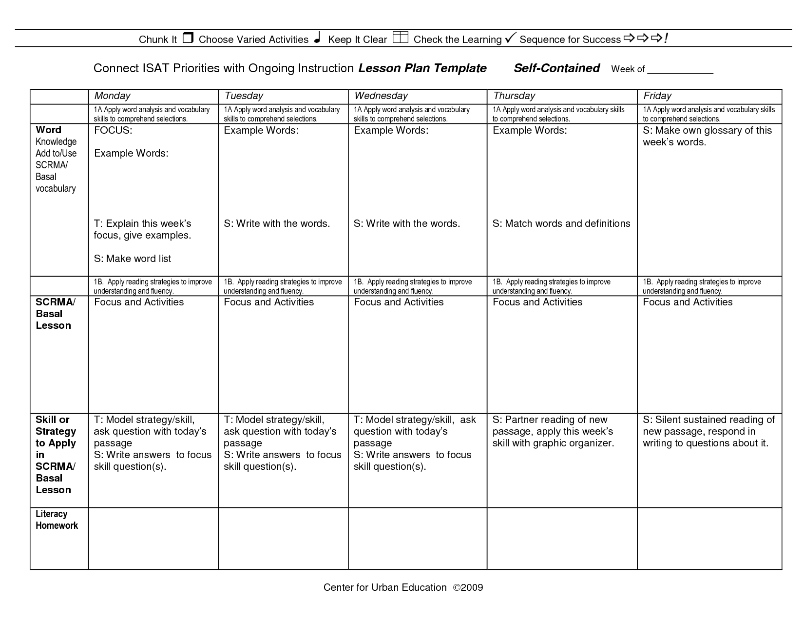 6 Week Lesson Plan Template | Lesson Plan Template Grades 3