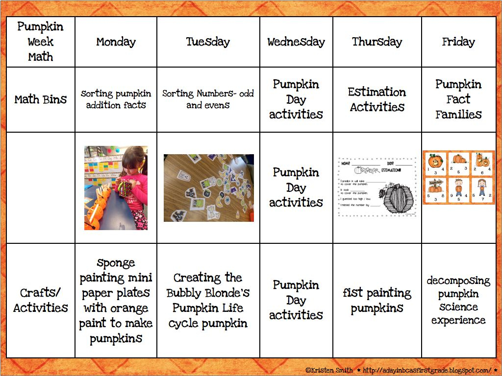 A Day In First Grade | Pumpkin Week (And Freebies!)