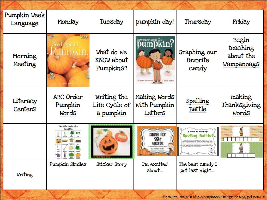 A Day In First Grade | Pumpkin Week (And Freebies!)