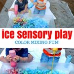 A Simple Sensory Bin For Ice Play | Summer Activities For