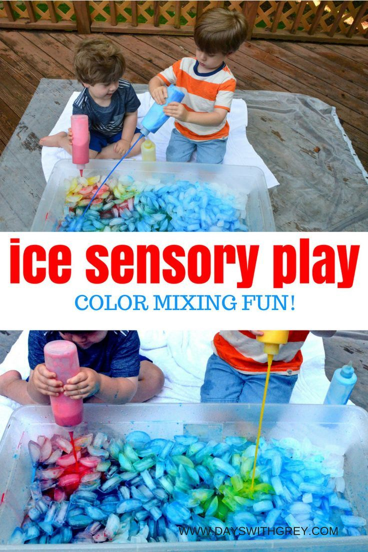 A Simple Sensory Bin For Ice Play | Summer Activities For