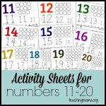 Activities For Numbers 11 20 | Numbers Preschool, Numbers