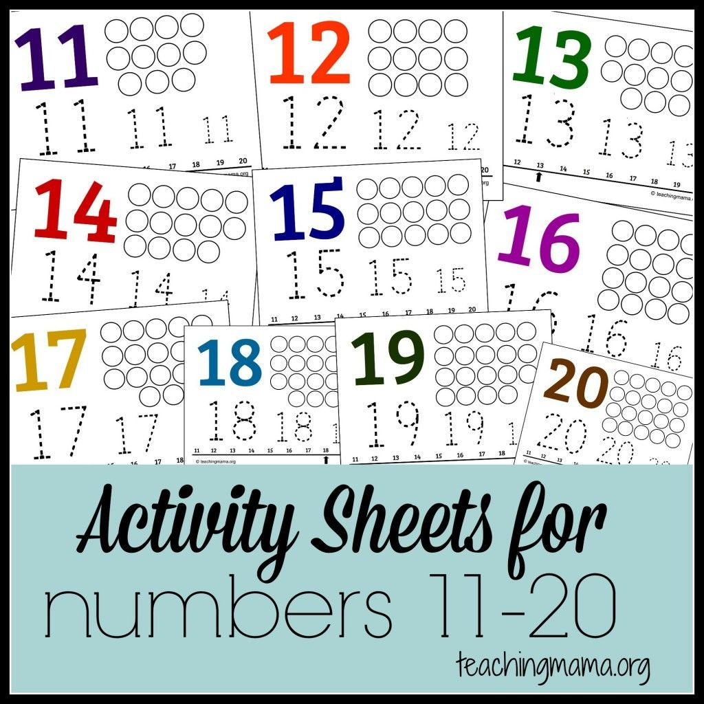 Activities For Numbers 11-20 | Numbers Preschool, Numbers
