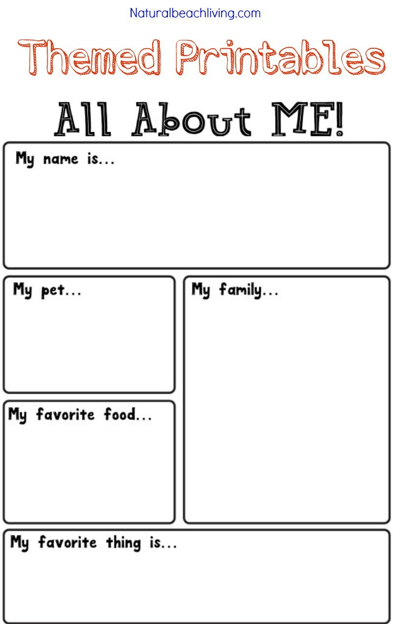 All About Me Activity Theme For Preschool &amp;amp; Kindergarten