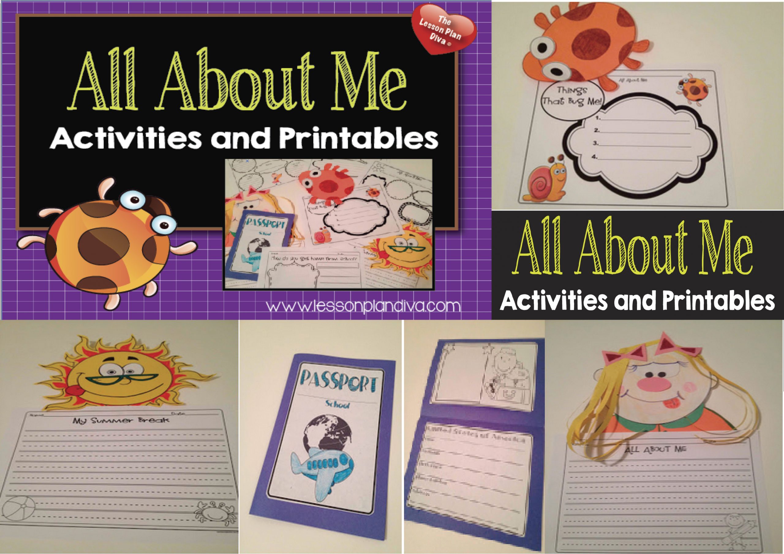 All About Me First Week Of School Activities! First Day