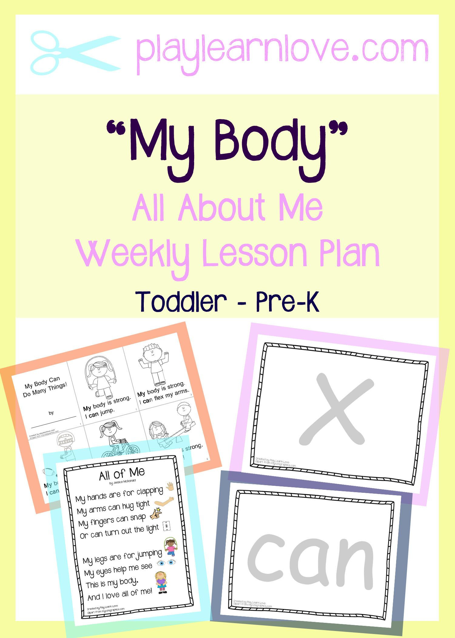 All About Me - My Body Lesson Plan - From Play Learn Love
