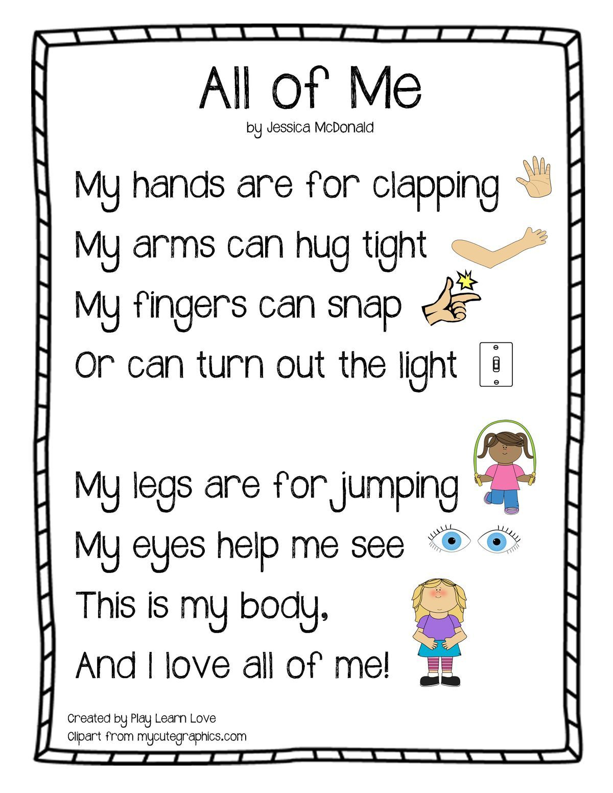 All About Me - My Body Lesson Plan | Lesson Plans For