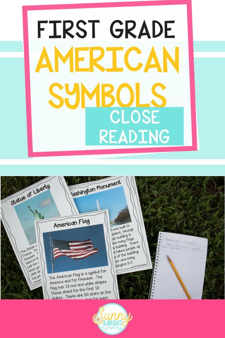 American Symbols For Kindergarten, First Grade &amp;amp; Second