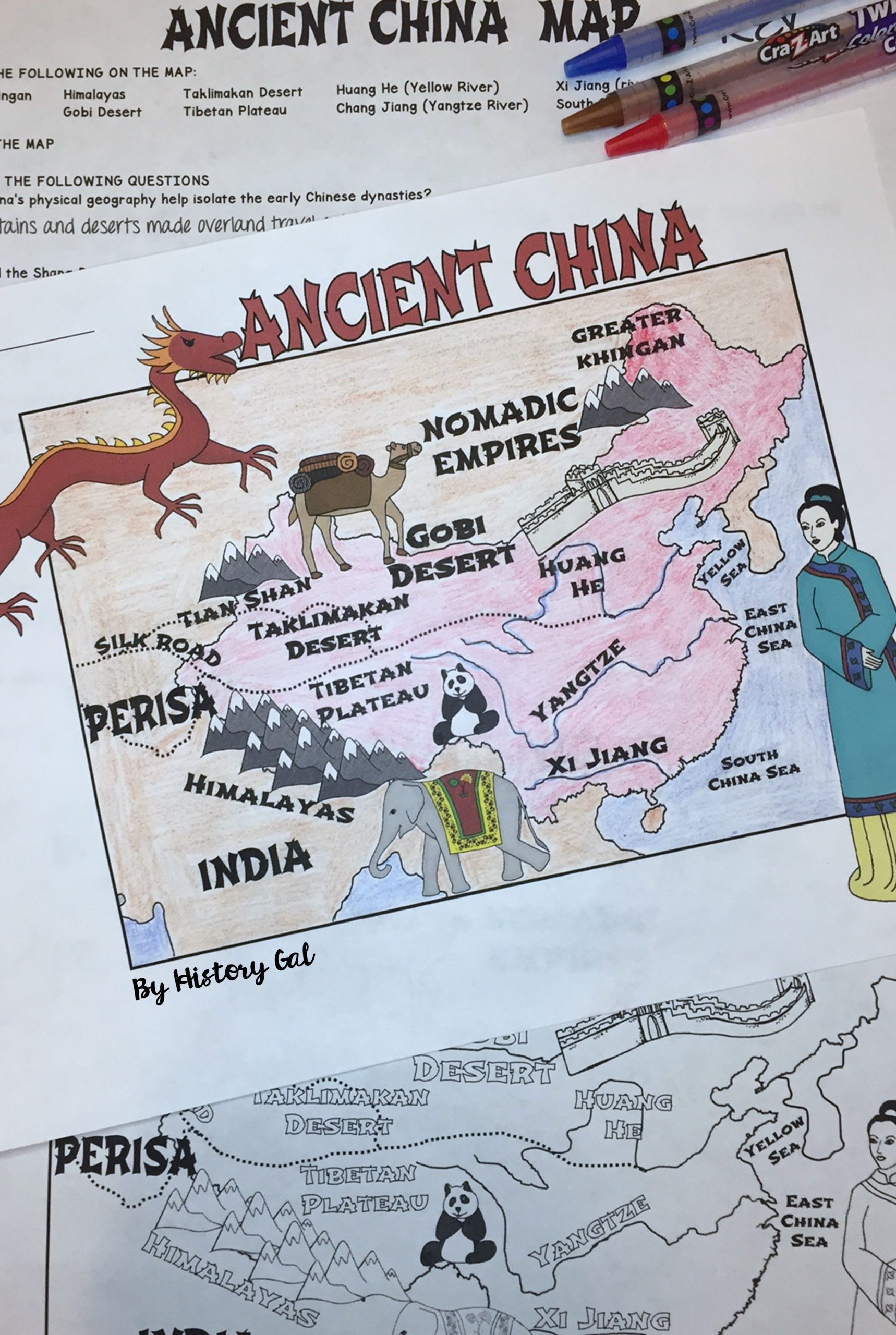 Ancient China Map Activity (With Images) | Ancient China Map