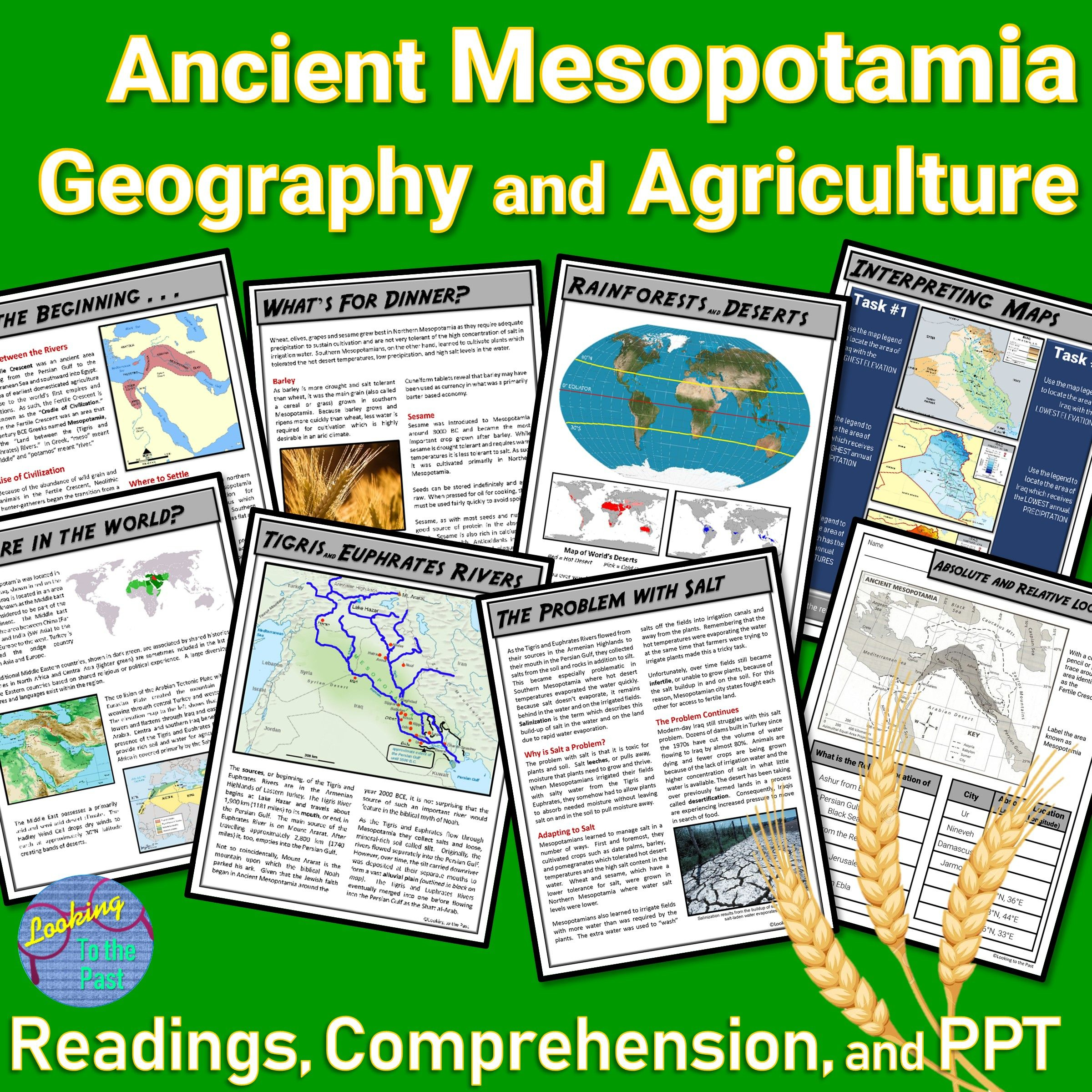 Ancient Mesopotamia Geography Reading &amp;amp; Comprehension