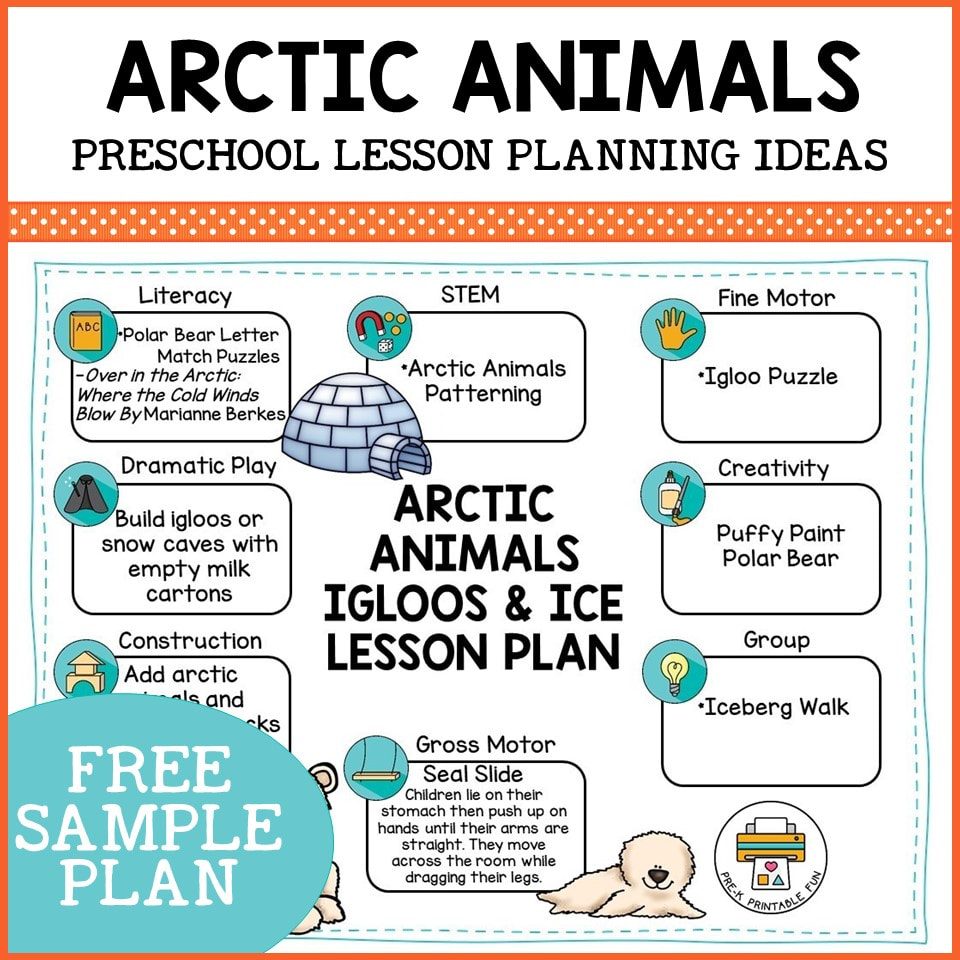 Arctic Animals Igloos And Ice - Pre-K Printable Fun