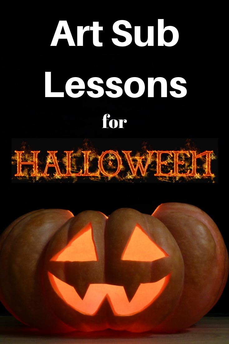 Art Sub Lessons: Halloween Art Sub Lesson Plans