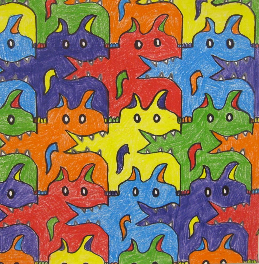 Art With Ms. Gram / 4Th Grade / Tessellation Monsters