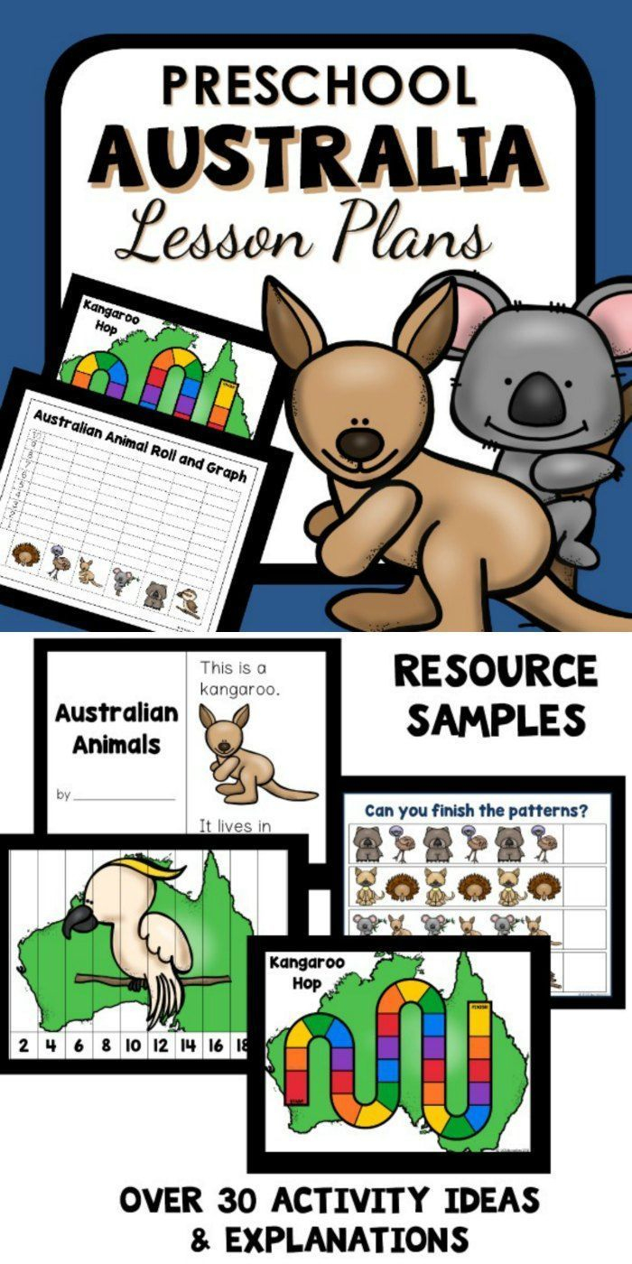 Australia Theme Preschool Classroom Lesson Plans