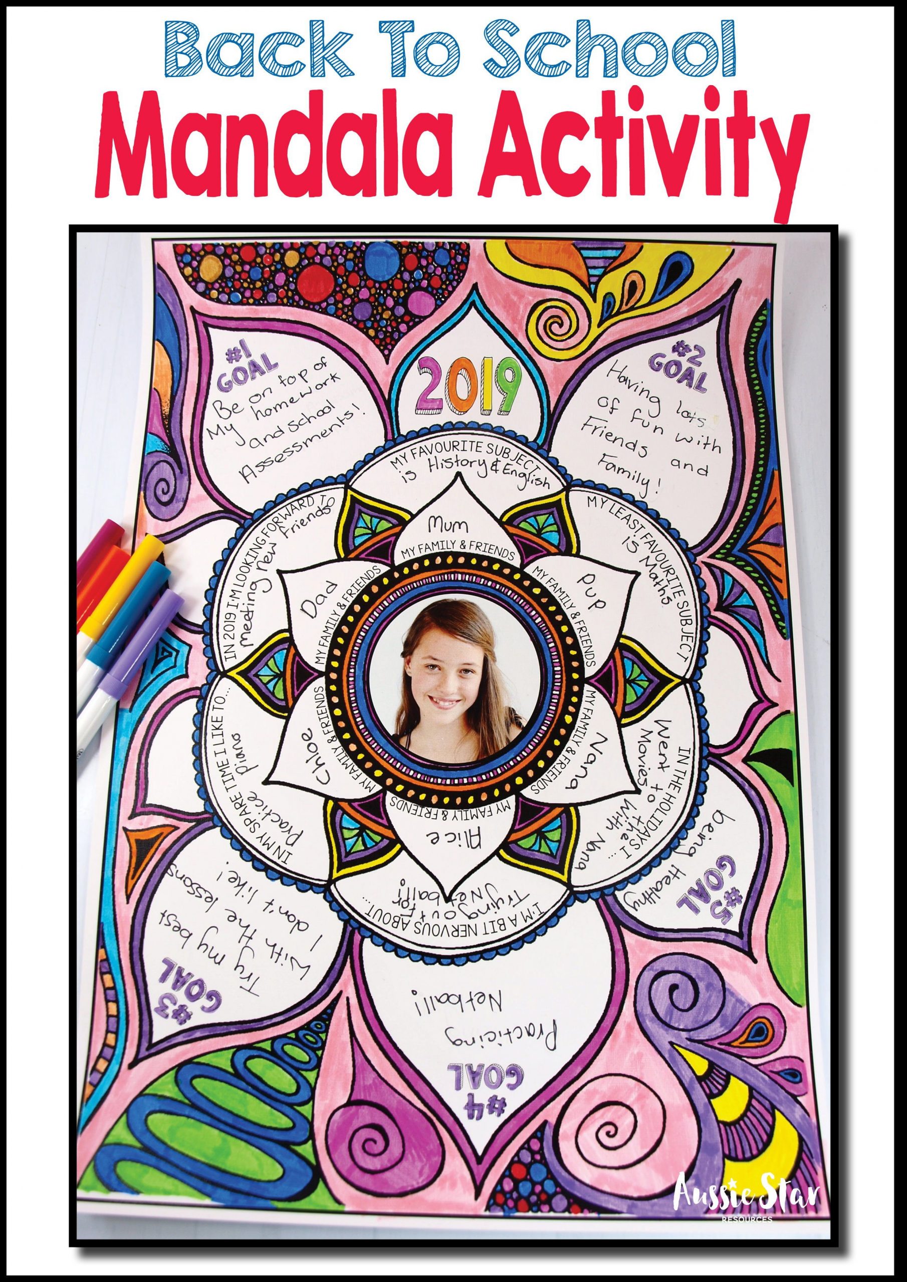 Back To School Activity - All About Me Mandala 2020 | Back